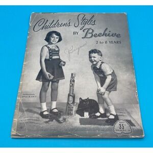 Vintage Beehive Knitting Pattern Book Children's Styles 2 to 6 Years